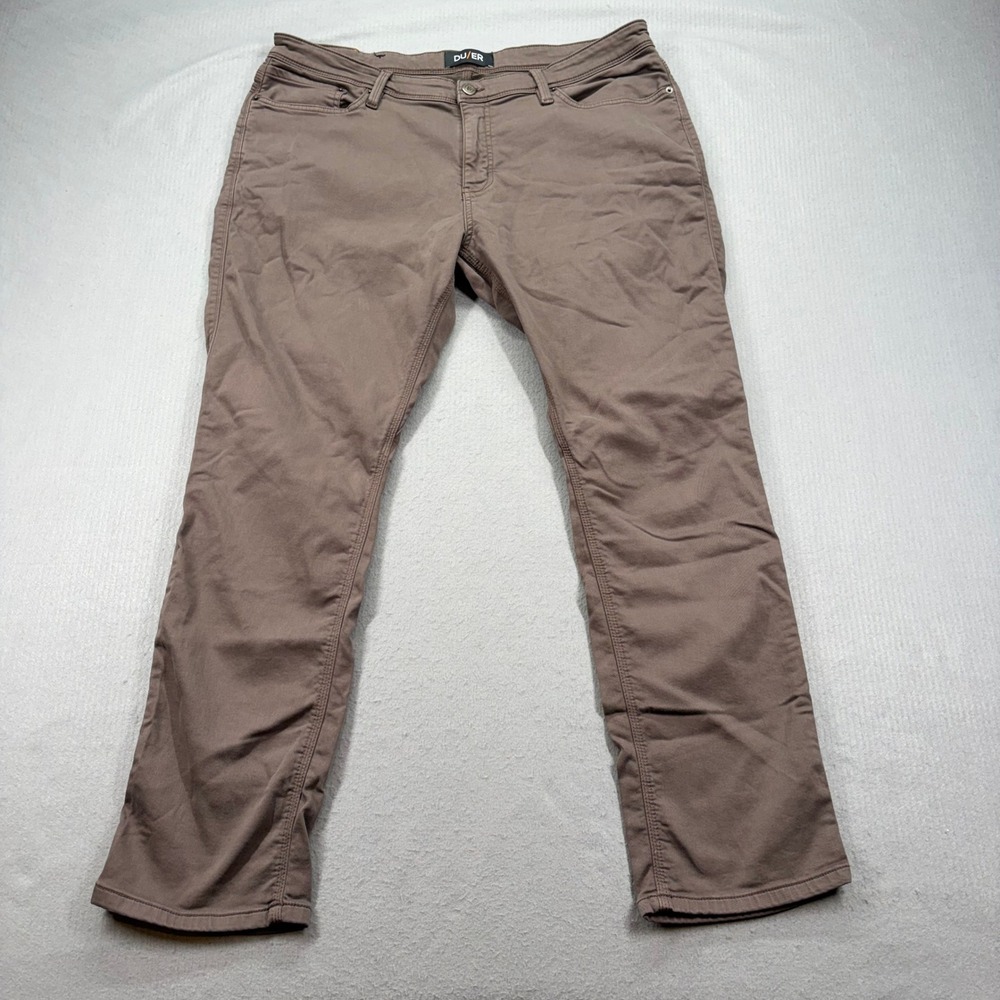 DU/ER Relaxed Taper Pants Men 40x32 Brown N2X Performance